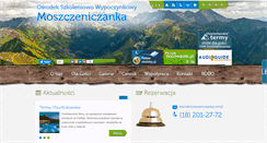 Desktop Screenshot of moszczeniczanka.com.pl