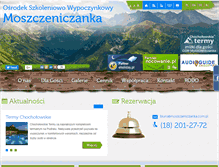 Tablet Screenshot of moszczeniczanka.com.pl